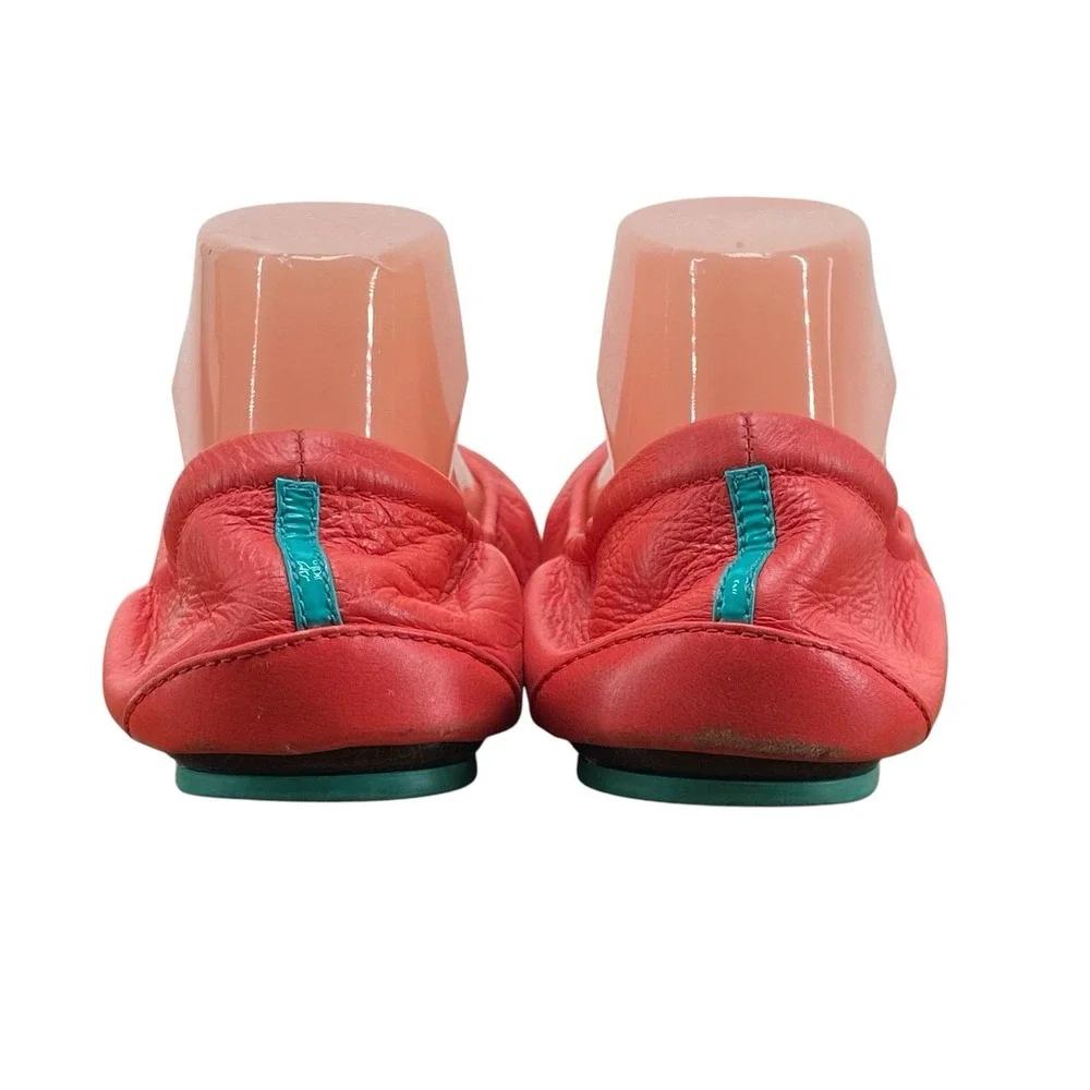 Tieks by Gavrieli Coral Leather Ballet Flats Foldable Shoes Women's Size 11